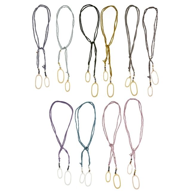 COLLAR LARGO EXTREMOS ANILLAS METAL