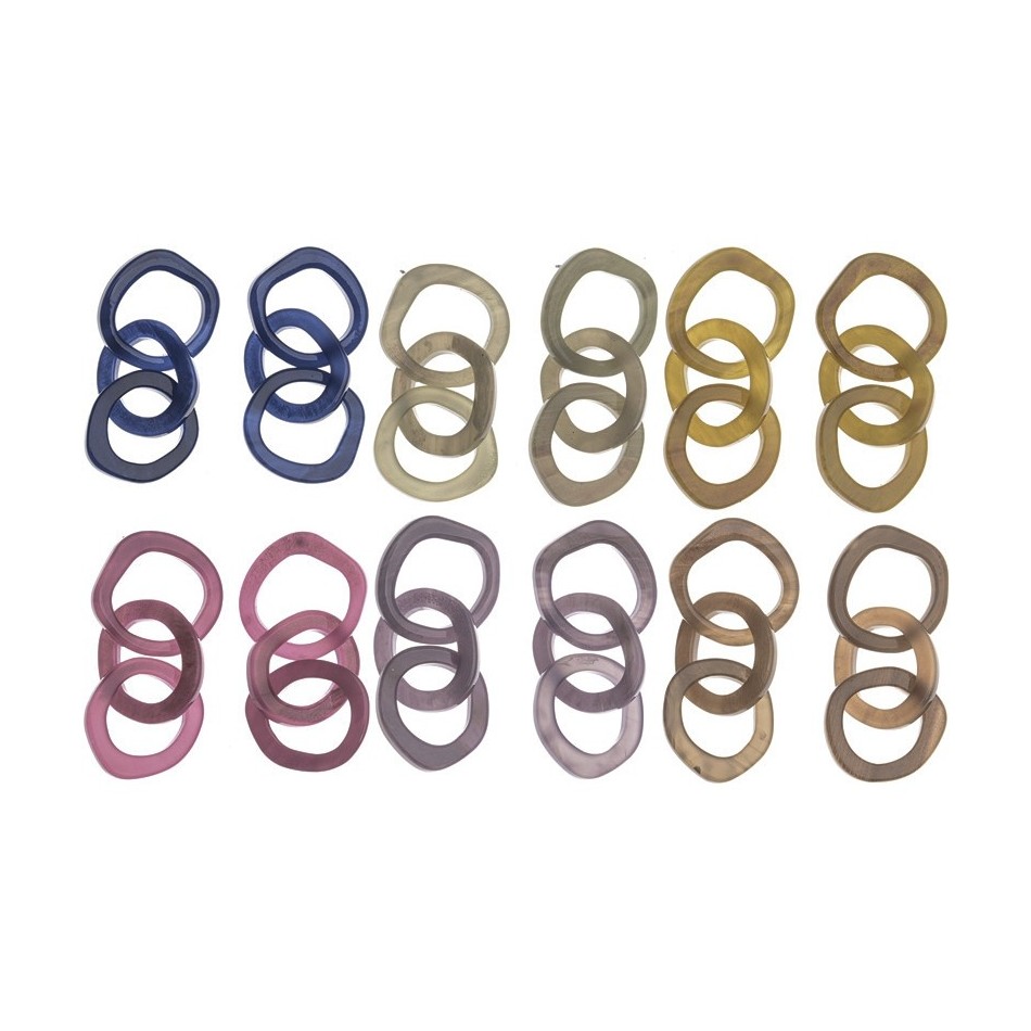 PENDIENTES ESLABONES RESINA