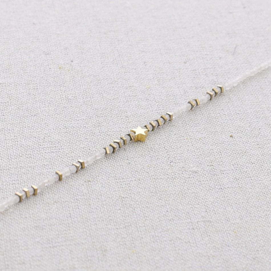 STEEL STONE STAR SHORT NECKLACE
