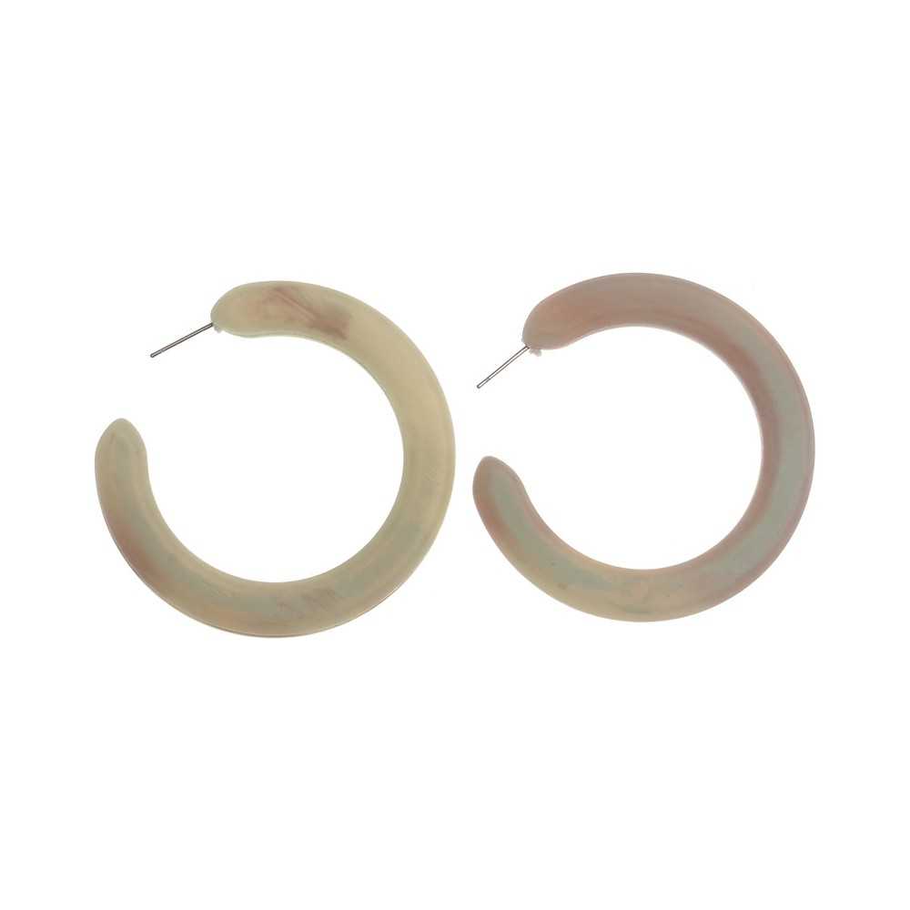 RESIN HOOP EARRINGS