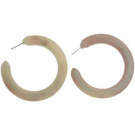 RESIN HOOP EARRINGS