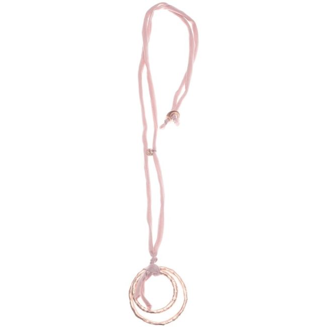 COLLAR LARGO COLGANTE DOBLE ANILLA METAL