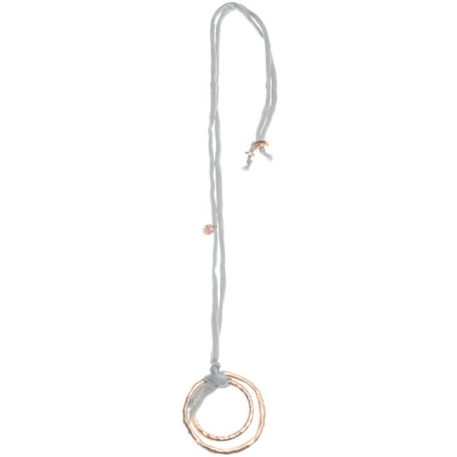 COLLAR LARGO COLGANTE DOBLE ANILLA METAL