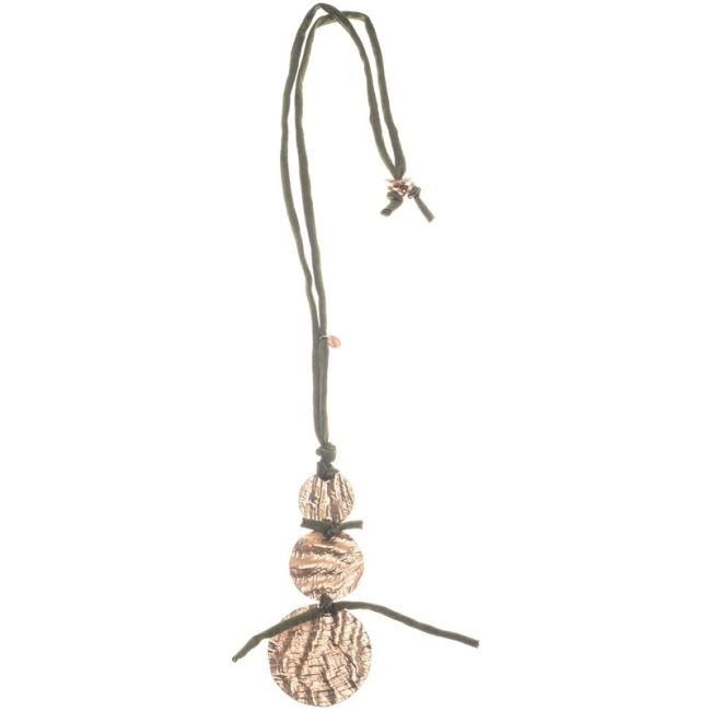 COLLAR LARGO TRIPLE MEDALLÓN METAL