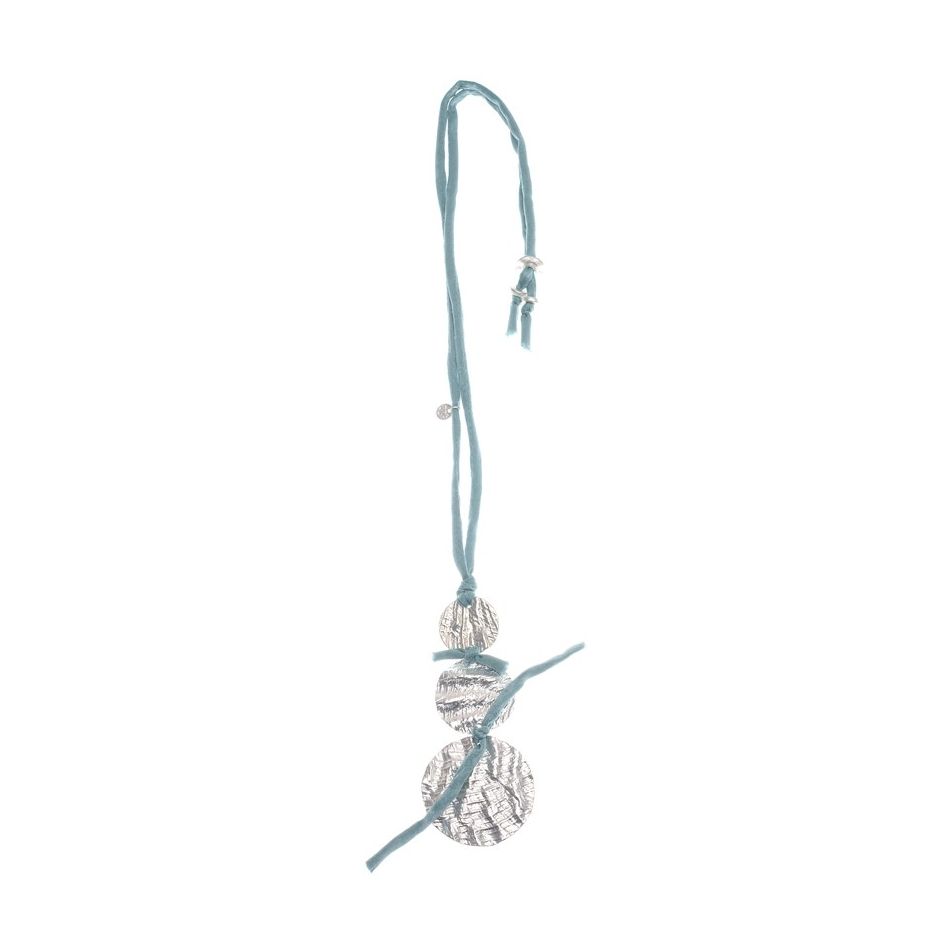METAL TRIPLE MEDALLION LONG NECKLACE