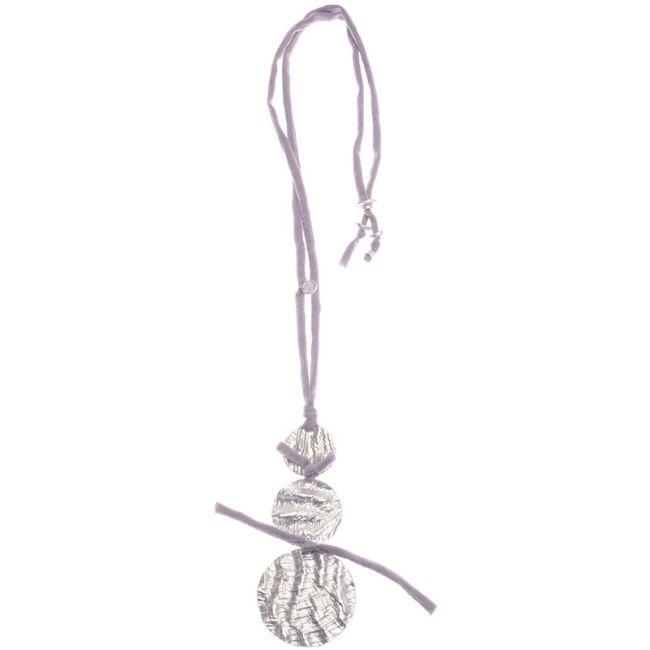 METAL TRIPLE MEDALLION LONG NECKLACE
