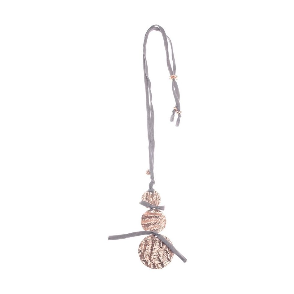 METAL TRIPLE MEDALLION LONG NECKLACE