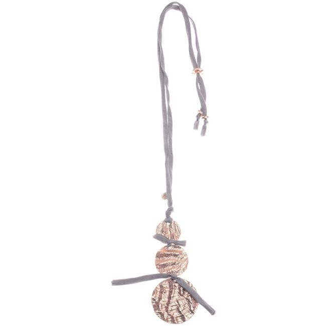 METAL TRIPLE MEDALLION LONG NECKLACE
