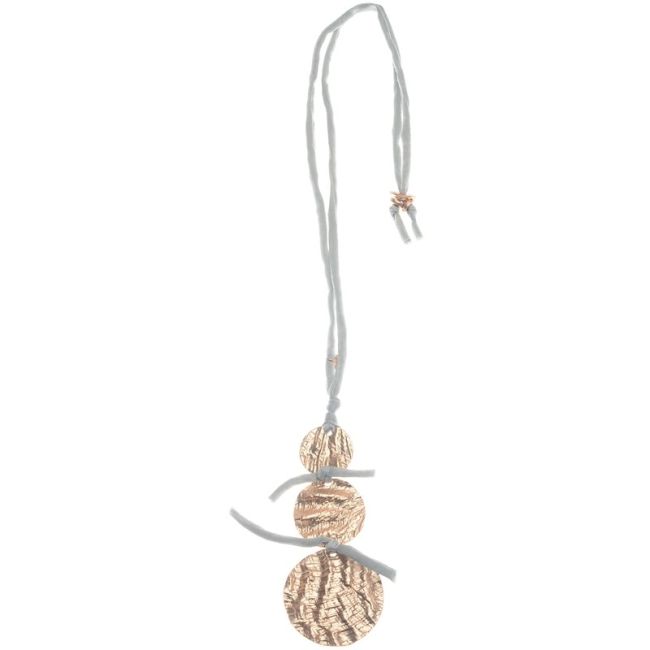 METAL TRIPLE MEDALLION LONG NECKLACE