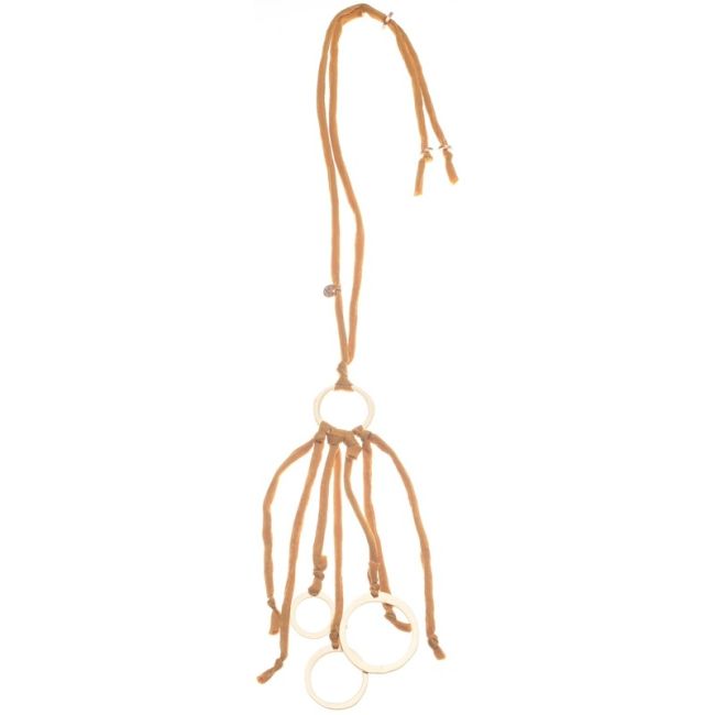 COLLAR LARGO COLGANTE ANILLAS METAL