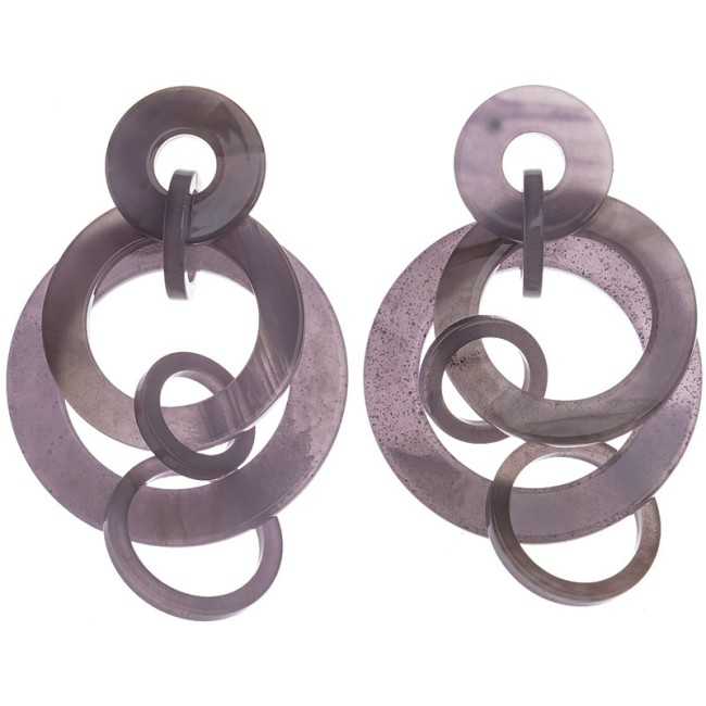 MULTI-RING RESIN EARRINGS