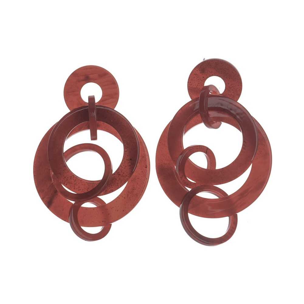 MULTI-RING RESIN EARRINGS