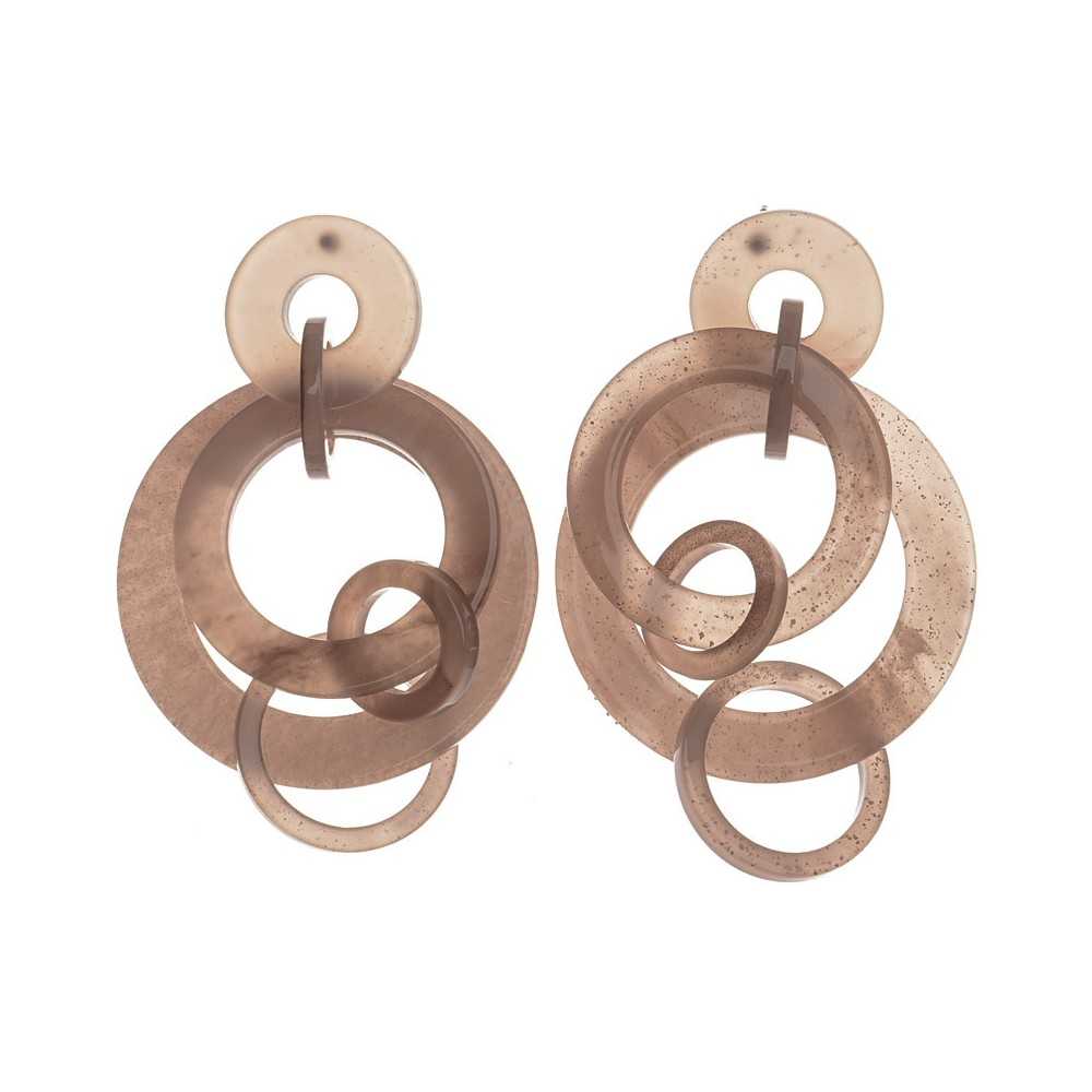 MULTI-RING RESIN EARRINGS