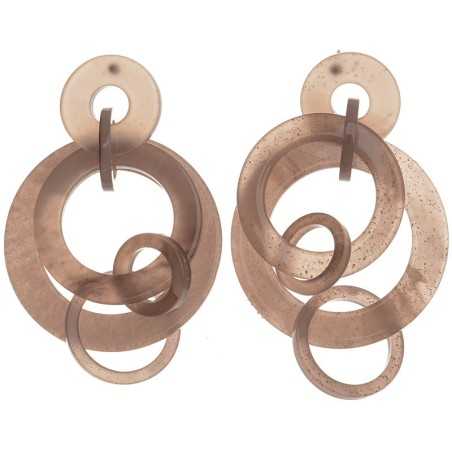 MULTI-RING RESIN EARRINGS