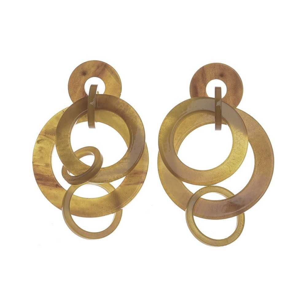 MULTI-RING RESIN EARRINGS