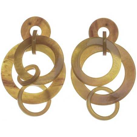 MULTI-RING RESIN EARRINGS