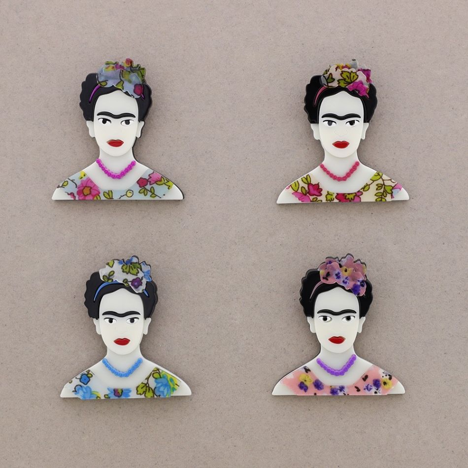 FRIDA RESIN BROOCH