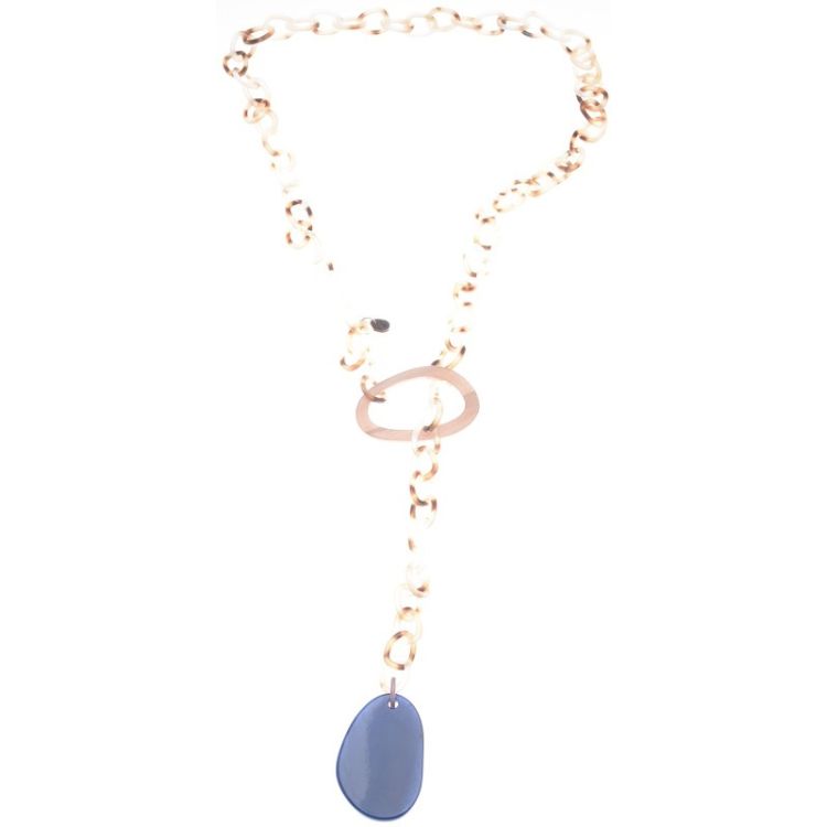 LONG NECKLACE WITH RESIN BEADS
