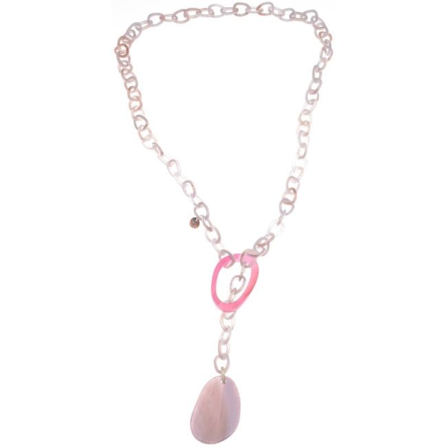 COLLAR LARGO EXTREMOS CUENTAS RESINA