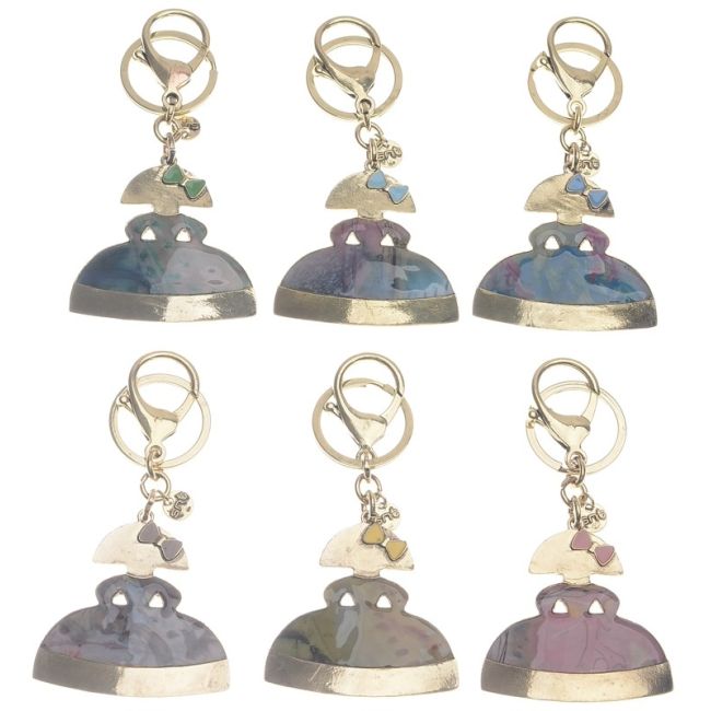 LLAVERO MENINA METAL ESMALTE