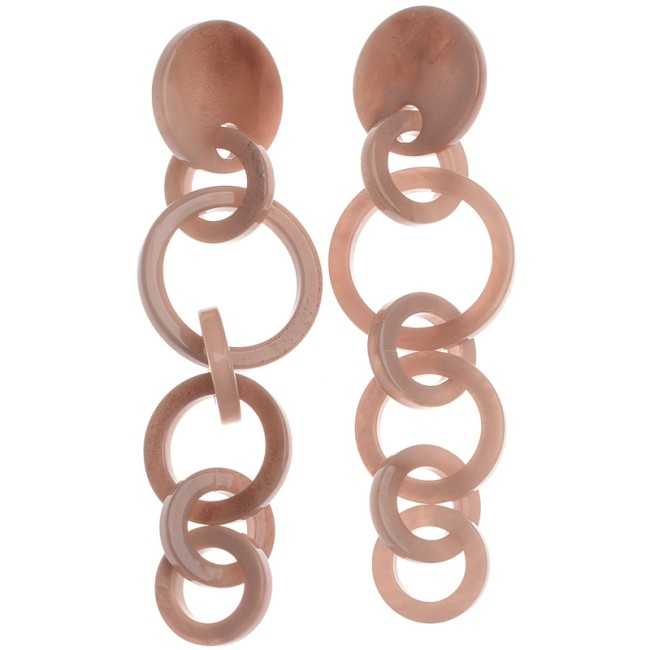 MULTI-RING RESIN EARRINGS