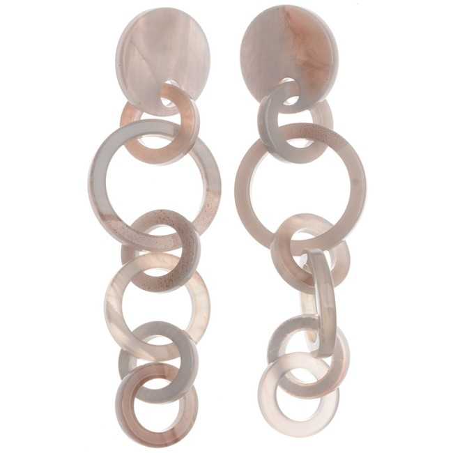 MULTI-RING RESIN EARRINGS