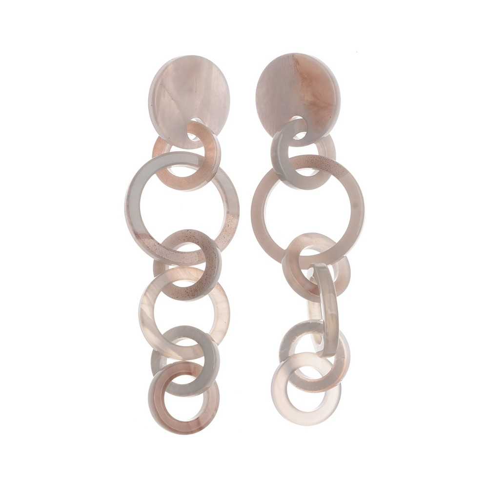 MULTI-RING RESIN EARRINGS