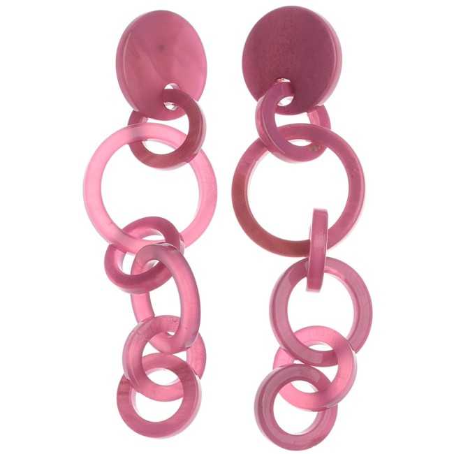 MULTI-RING RESIN EARRINGS