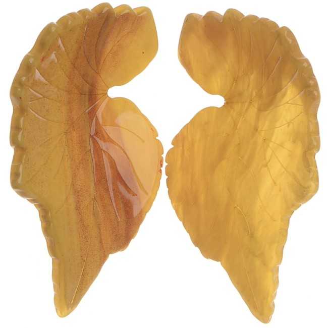 RESIN LEAF EARRINGS