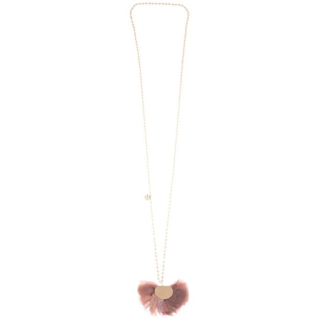 LONG FLOWER PENDANT NECKLACE