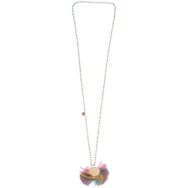 LONG FLOWER PENDANT NECKLACE