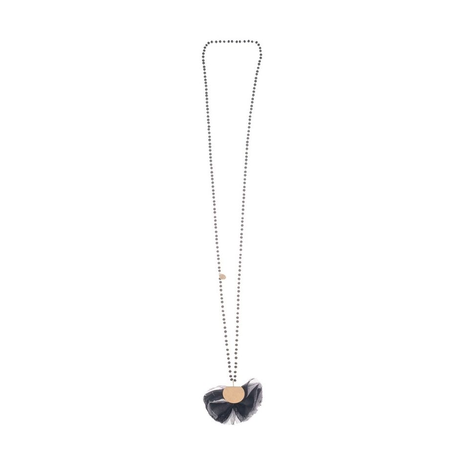 LONG FLOWER PENDANT NECKLACE