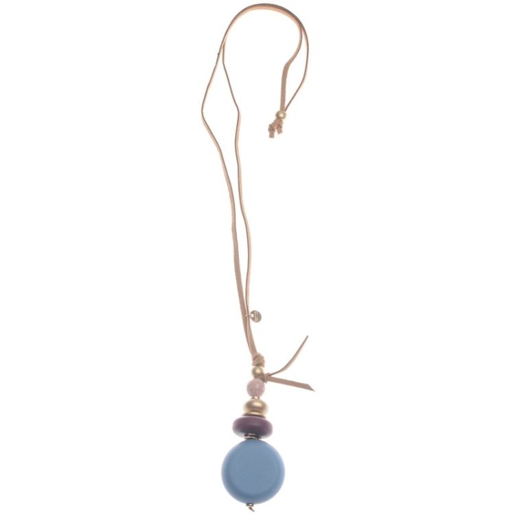 LONG NECKLACE PENDANT WITH RESIN BEADS 2