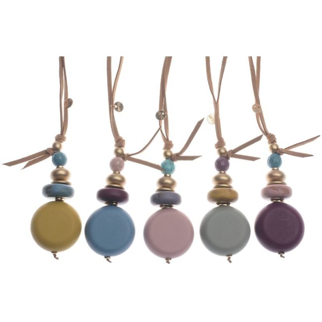 LONG NECKLACE PENDANT WITH RESIN BEADS
