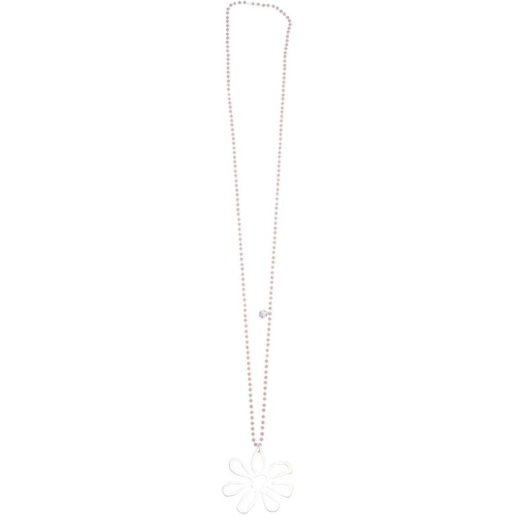 LONG FLOWER PENDANT NECKLACE