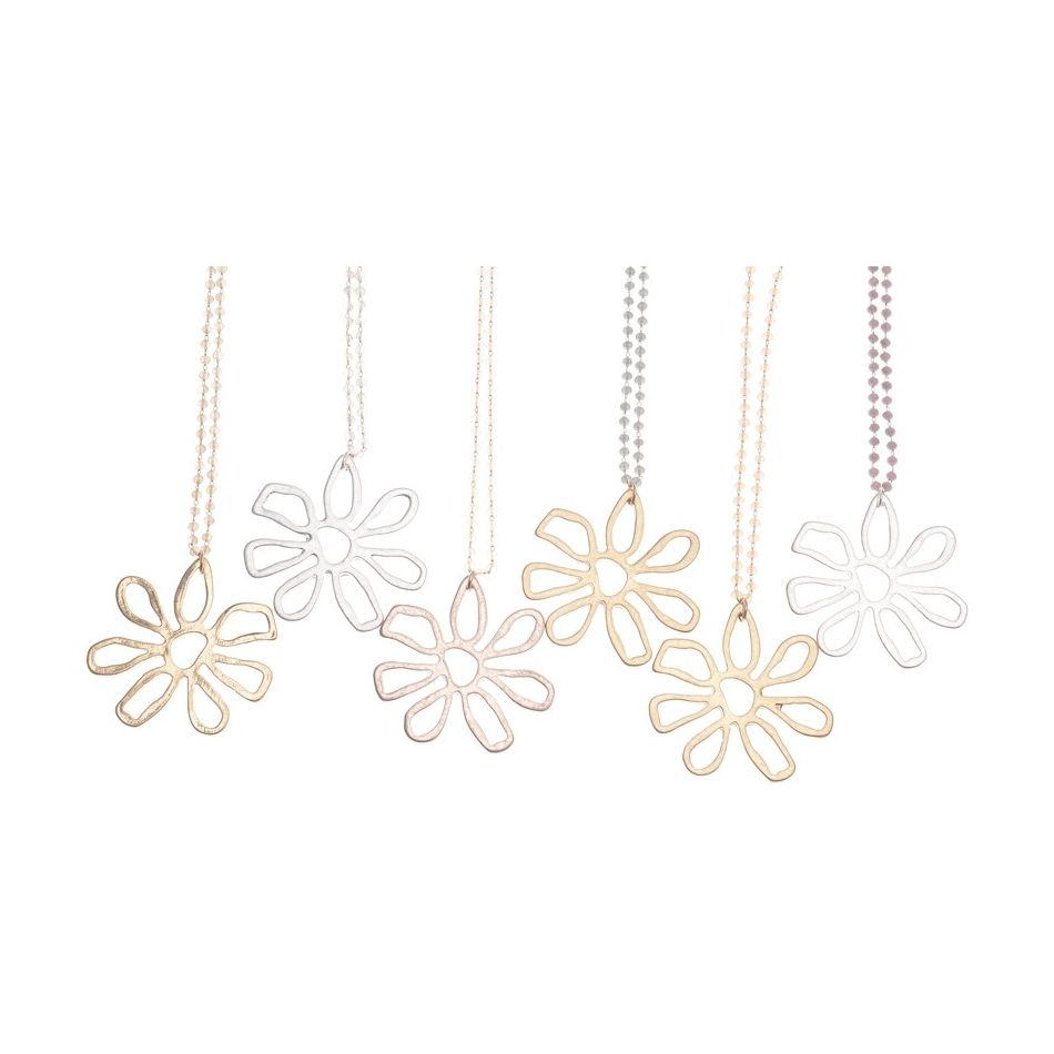 COLLAR LARGO COLGANTE FLOR