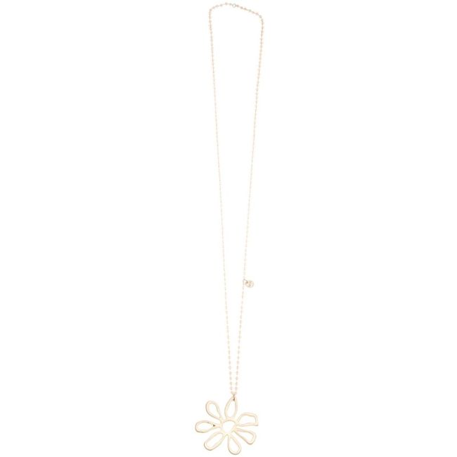 LONG FLOWER PENDANT NECKLACE