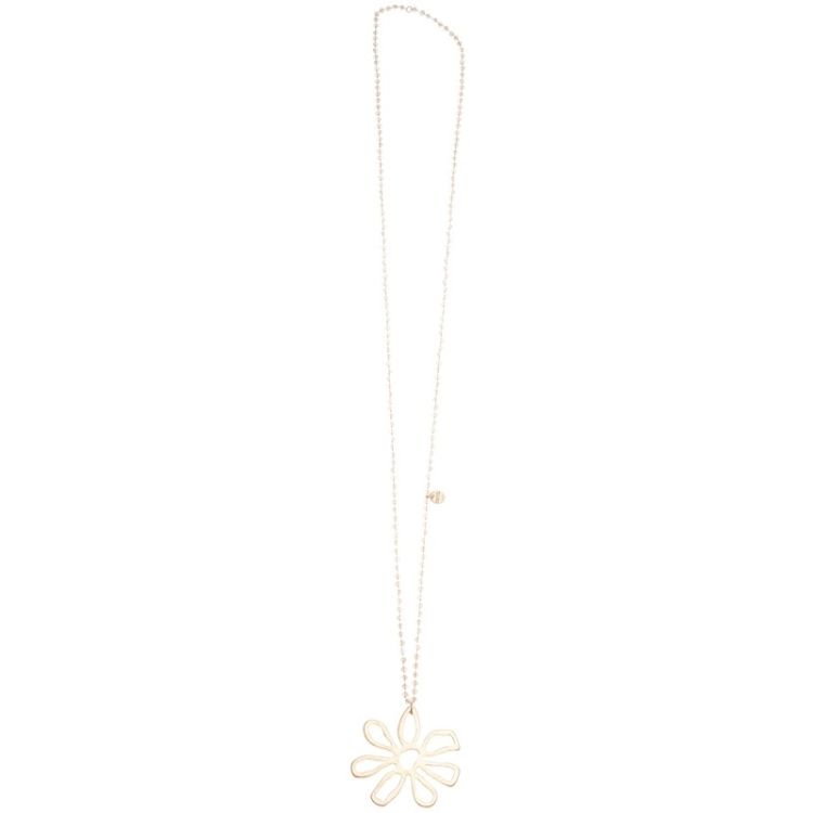 LONG FLOWER PENDANT NECKLACE 2