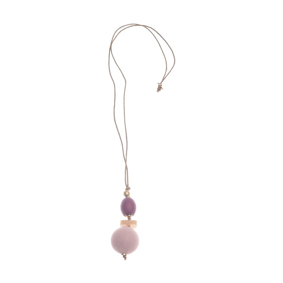 LONG RESIN BALL PENDANT NECKLACE