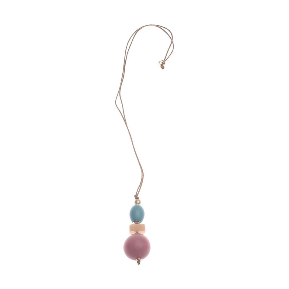 LONG RESIN BALL PENDANT NECKLACE