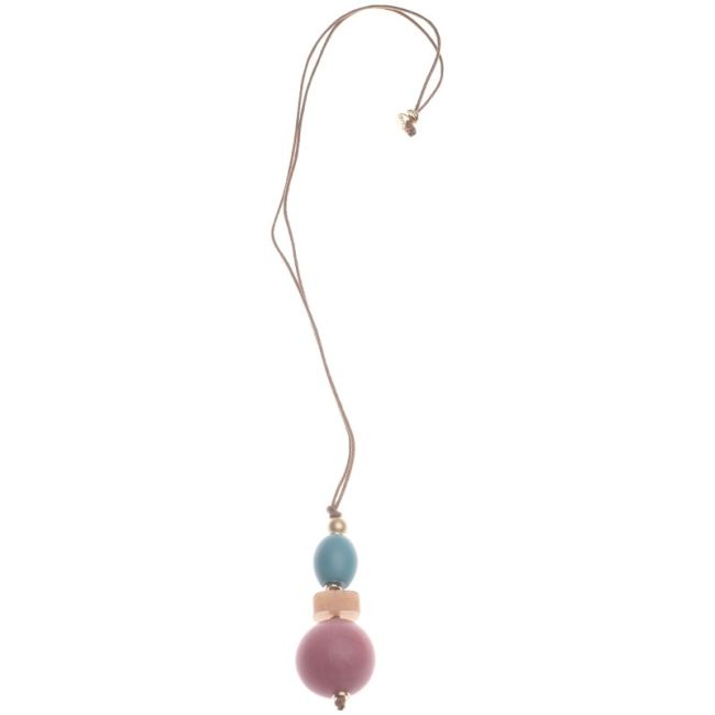LONG RESIN BALL PENDANT NECKLACE