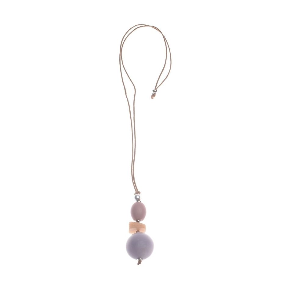 LONG RESIN BALL PENDANT NECKLACE