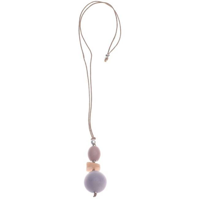 LONG RESIN BALL PENDANT NECKLACE