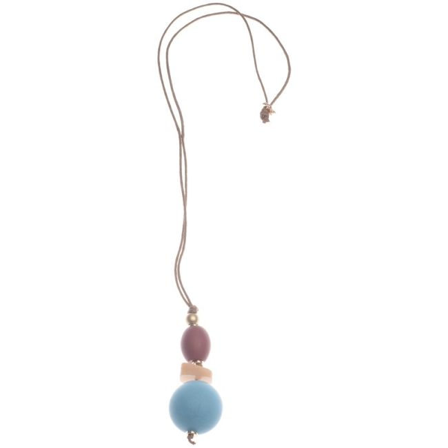 LONG RESIN BALL PENDANT NECKLACE