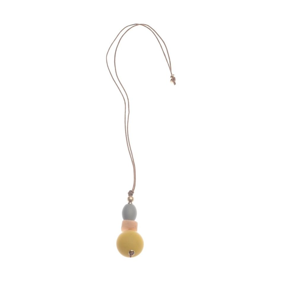 COLLAR LARGO COLGANTE BOLAS RESINA