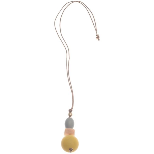 COLLAR LARGO COLGANTE BOLAS RESINA