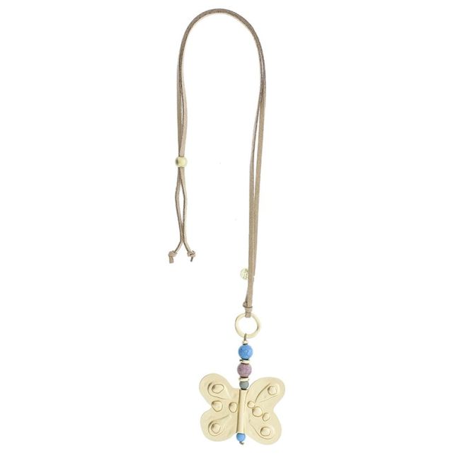 COLLAR LARGO COLGANTE MARIPOSA METAL