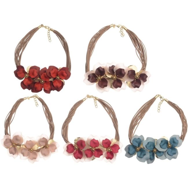 GARGANTILLA TRES FLORES RESINA