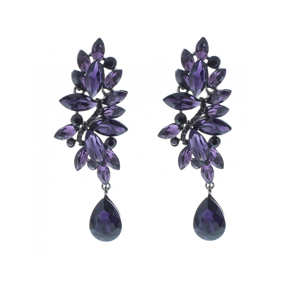 PENDIENTES METAL STRASS