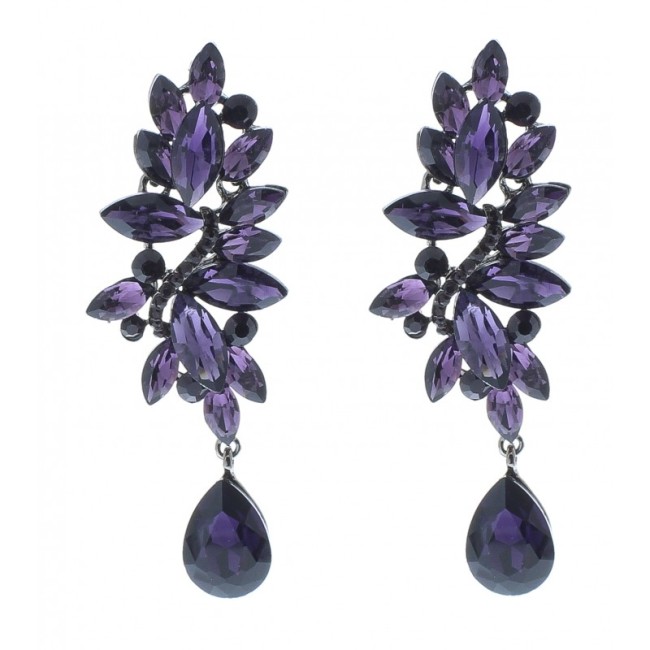 PENDIENTES METAL STRASS